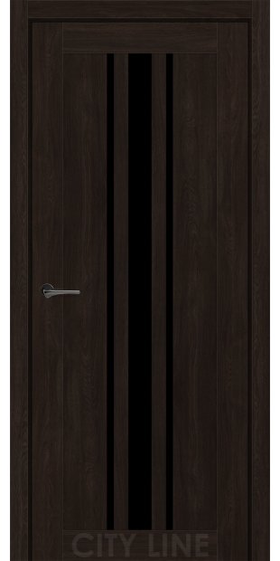 Межкомнатные двери CityLine Express ARDENA korfad-express-ardena-artvud-sokolad-oscar-collection-s-cernym-steklom